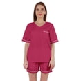 thumbnail image 1 of Inkmeso Solid&nbsp;Short Nightwear Set For Womens Short Sleeves&nbsp;Top and Shorts 2Pcs&nbsp;Loungewear, 1 of 7