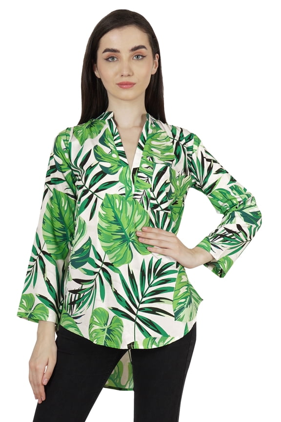 Stylish Printed Full Sleeves Casual Top For Women Comfy Basic Summer Tee Top