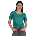 thumbnail image 1 of Inkmeso Summer Twist Front Knot Crop Top For Women With Short Sleeves Tee Shirts, 1 of 8