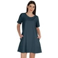 thumbnail image 1 of Inkmeso Swing Dress With Pockets Summer Cotton Tunic Tshirt Dress For Women, 1 of 7