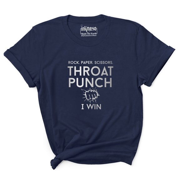 Inkmeso Tee For Womens&nbsp;Rock. Paper. Scissors. Throat Punch I Win Funny 80s 90s Retro Graphic Tshirt