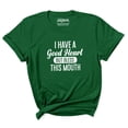 thumbnail image 1 of Inkmeso Tee Shirts For Women I Have A Good Heart But Bless This Mouth Graphic Funny Tshirt, 1 of 7