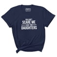 thumbnail image 1 of Inkmeso Tshirt For Mother You Can't Scare Me I Have Two Daughters Women's Scoop Neck Tee Shirts Top, 1 of 7