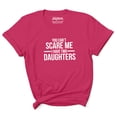 thumbnail image 1 of Inkmeso Tshirt For Mother You Can't Scare Me I Have Two Daughters Women's Scoop Neck Tee Shirts Top, 1 of 7