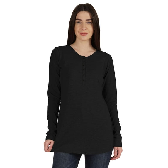 Inkmeso Tshirt With Buttons Jersey Tee Long Sleeve Top For Women