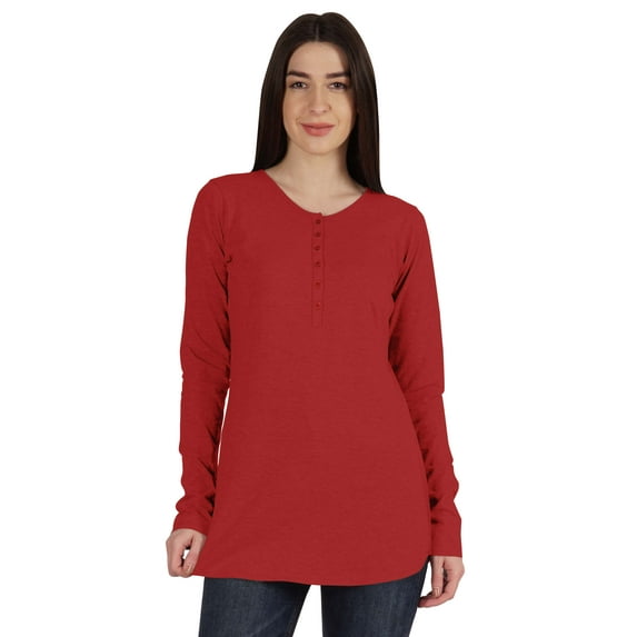 Inkmeso Tshirt With Buttons Jersey Tee Long Sleeve Top For Women