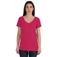 thumbnail image 1 of Inkmeso V Neck Basic Tee Classic fit short sleeves Tshirt For Women Summer Cotton Tops XS,3XL, 1 of 8