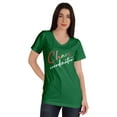thumbnail image 1 of Inkmeso V-Neck Chaos Coordination Tshirt Tops For Mom Graphic Print Women Tee, 1 of 8