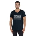 thumbnail image 1 of Inkmeso V-Neck Graphic Tshirt "Every Great Father Teaches His Children The Ways Of The Force" For Parenting Tee Shirt, 1 of 7