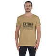 thumbnail image 1 of Inkmeso V-Neck Graphic Tshirt "Every Great Father Teaches His Children The Ways Of The Force" For Parenting Tee Shirt, 1 of 6