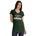 thumbnail image 1 of Inkmeso Vaccinated And Ready To Cruise Funny Pro-Vaccine V-Neck T-shirt For Womens, 1 of 8
