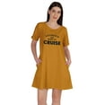 thumbnail image 1 of Inkmeso Vacinated And Ready to Cruise T-Shirt Casual Scoop Neck Tunic With Pocket, 1 of 8