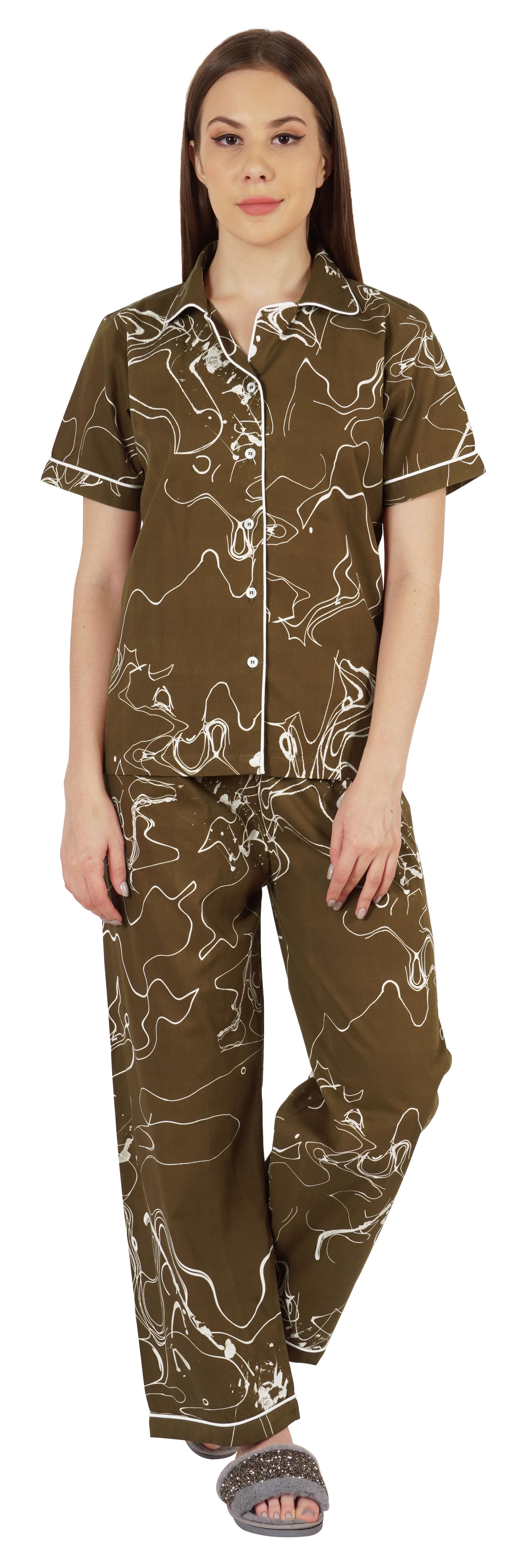 Women Pajamas Set Autumn Winter Cartoon Kimono Pajama