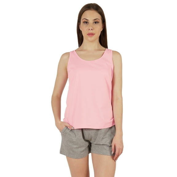 Inkmeso WoMen's Solid Tank Top W/ Shorts Nightwear Set Sleeveless Sexy Loungewear