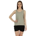 thumbnail image 1 of Inkmeso WoMen's Solid Tank Top W/ Shorts Nightwear Set Sleeveless Sexy Loungewear, 1 of 7