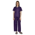 thumbnail image 1 of Inkmeso Women Cotton Nightwear Pajamas Set Classic Short Sleeve 2 Pc Shirt & Pajama Loungewear, 1 of 7
