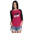 thumbnail image 1 of Inkmeso Women Raglan 3/4th Sleeve Tshirt&nbsp;Happy Motivational&nbsp;Quote Nothing Graphic Jersey Top, 1 of 9