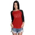 thumbnail image 1 of Inkmeso Women Raglan Full Sleeves Tshirt&nbsp;Advice&nbsp;Quote Dreaming Is Free Graphic Jersey Top, 1 of 9