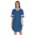 thumbnail image 1 of Inkmeso Women V-Neck Short Sleeve Dresses Solid Casual Loose Fit T-Shirt Sports Tunic Short Dress, 1 of 7