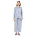 thumbnail image 1 of Inkmeso Women's Loungewear Button Down Pajamas Set Full Sleeve Nightwear Pants 2 Pc Cotton Sleepwear, 1 of 7