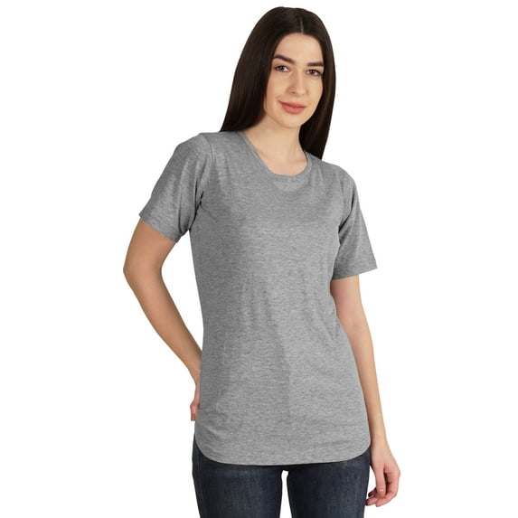 Inkmeso Womens Basic Crewneck Tshirt Short Sleeve Regular Fit Long Tee Workout Top