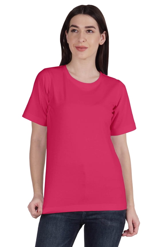 Womens Basic Tee Short Sleeve Solid Crew Neck Summer Tshirt Top