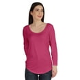 thumbnail image 1 of Inkmeso Womens Basic U-neck T-shirt Full Sleeve Summer Long Tee Workout Top, 1 of 7