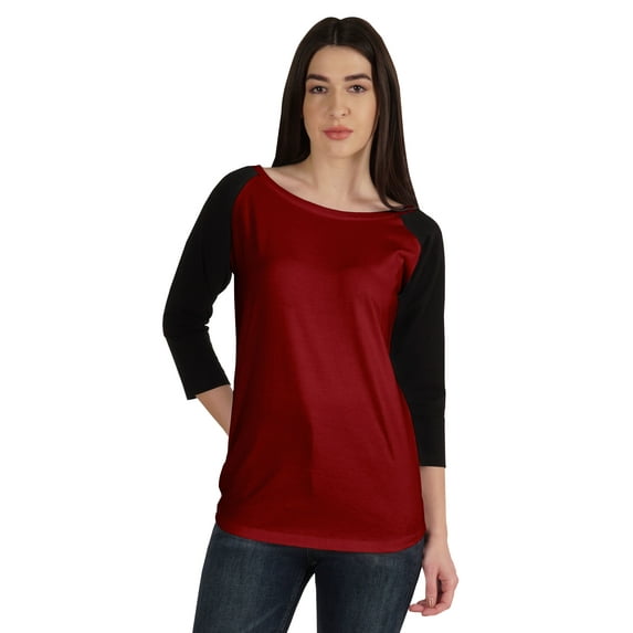 Inkmeso Womens Color Block Raglan Quarter Sleeve TShirt Baseball Tee Casual Sports Jersey Top
