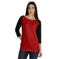 thumbnail image 1 of Inkmeso Womens Color Block Raglan Quarter Sleeve TShirt Baseball Tee Casual Sports Jersey Top, 1 of 8