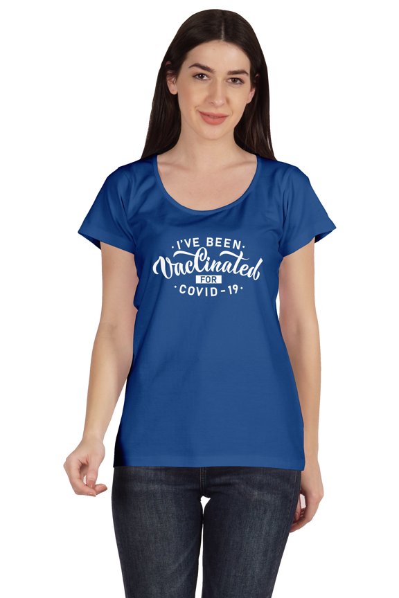 Womens I've Been Vaccinated Pro-Vaccine Crew Neck T-shirt