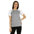 thumbnail image 1 of Inkmeso Womens Raglan Short Sleeve T-Shirt Regular Fit Casual Solid Basic Tee T-Shirts, 1 of 7