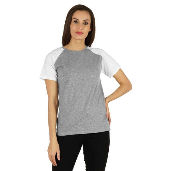 Inkmeso Womens Raglan Short Sleeve T-Shirt Regular Fit Casual Solid Basic Tee T-Shirts