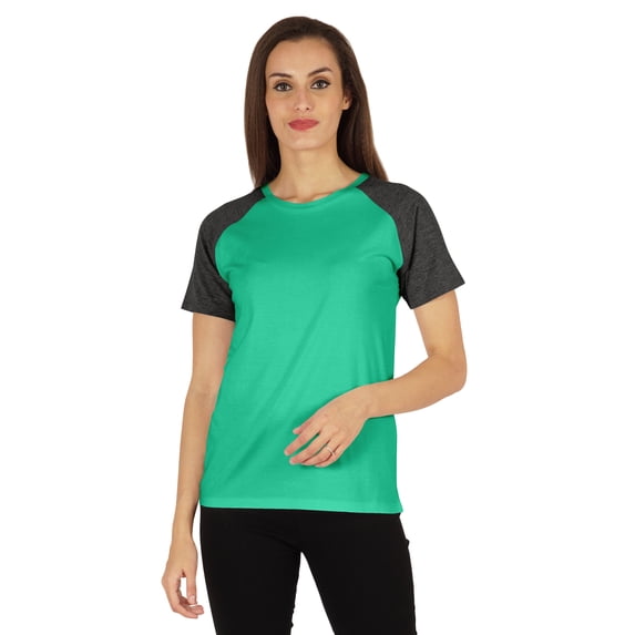 Inkmeso Womens Raglan Short Sleeve T-Shirt Regular Fit Casual Solid Basic Tee T-Shirts