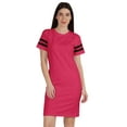 thumbnail image 1 of Inkmeso Womens Round Neck Sporty Tshirt Dress Striped Short Sleeve Summer Casual Tee- XS-2XL, 1 of 8