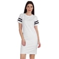 thumbnail image 1 of Inkmeso Womens Round Neck Sporty Tshirt Dress Striped Short Sleeve Summer Casual Tee- XS-2XL, 1 of 8