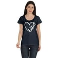 thumbnail image 1 of Inkmeso Womens Scoop Neck Besties Typographic BFF Friend Cotton Tee Tops, 1 of 9