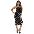 thumbnail image 1 of Inkmeso Womens Sexy Spaghetti Strap Dress Printed Bodycon Club Party Midi Dress, 1 of 7