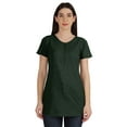 thumbnail image 1 of Inkmeso Womens Short Sleeve Button Tunic Top Cotton Tee Long Length Tshirt For Leggings, 1 of 8