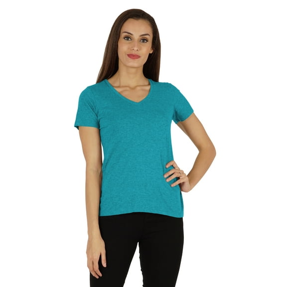 Inkmeso Womens Short Sleeve V-Neck Shirts Casual Regular Fit Tee T-Shirt Basic Tops