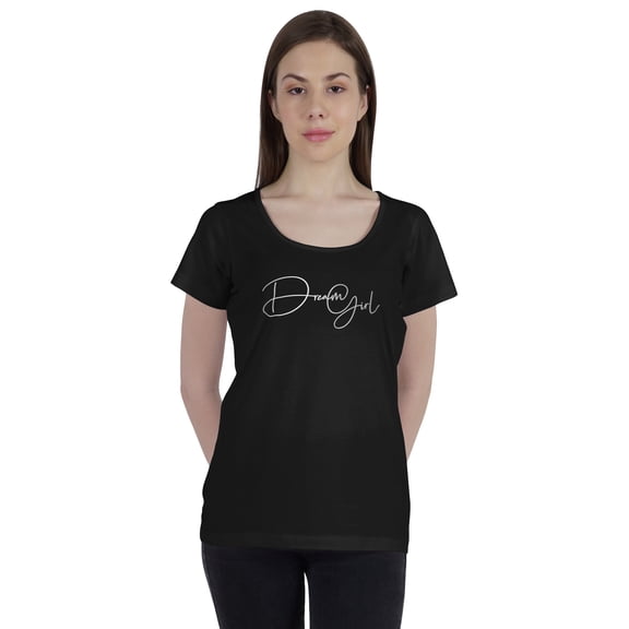 Inkmeso Womens T-Shirt Graphic Printed Tee Top Dream Girl Quote Tshirt For Women
