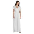 thumbnail image 1 of Inkmeso Wrap Style Jersey Maxi Dress Gathered Waist Summer Casual Classic Long Dress, 1 of 8
