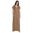 thumbnail image 1 of Inkmeso Wrap Style Jersey Maxi Dress Gathered Waist Summer Casual Classic Long Dress, 1 of 8