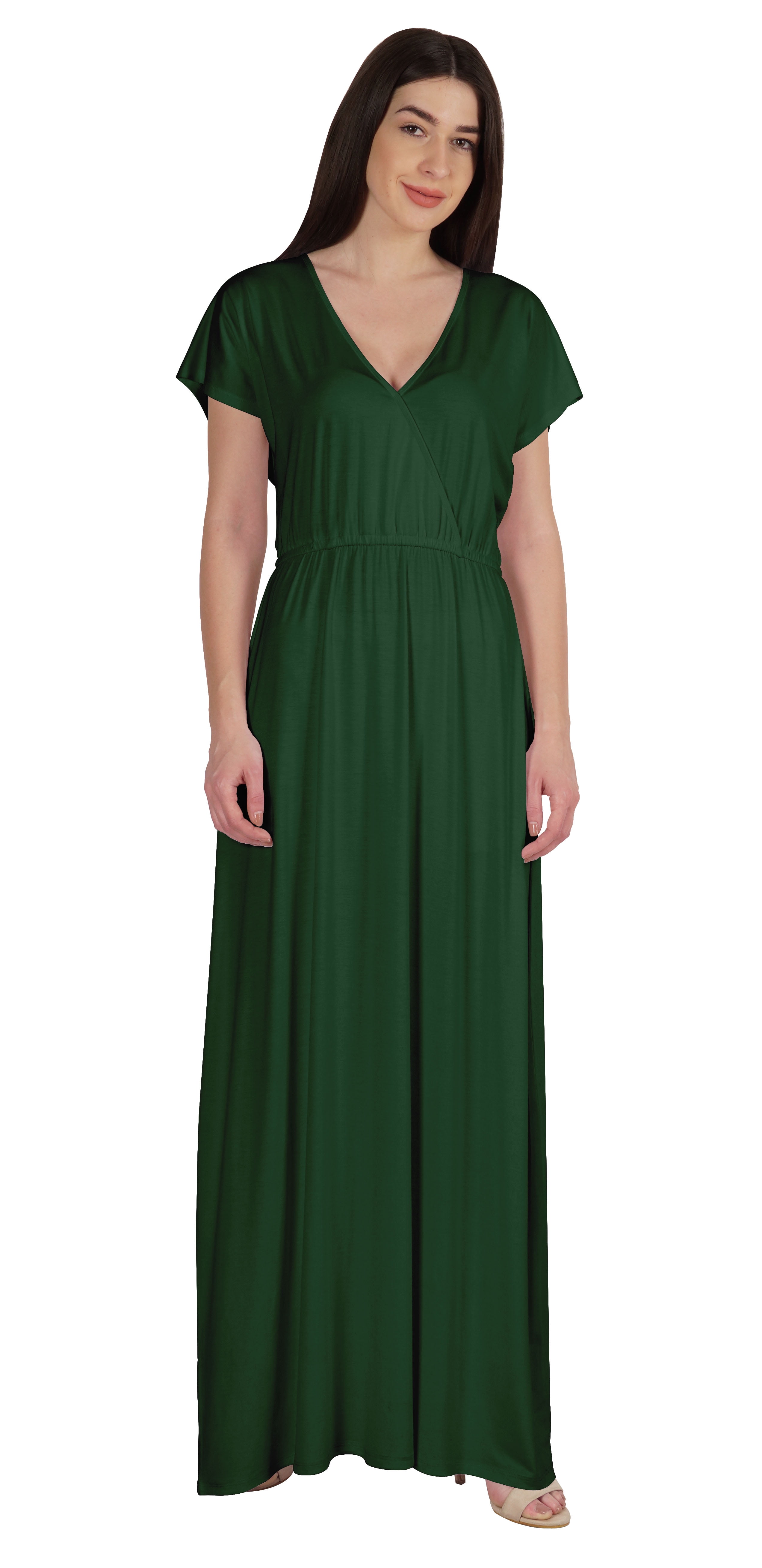 green emerald velvet dress Abigail Silk Jersey Maxi Wrap Dress  Diane von Furstenberg