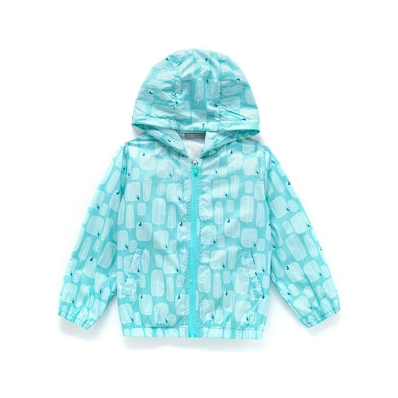 Inknowing Lightweight UPF 50+ Water Resistant Breathable Toddler Windbreaker Hooded Unisex 2-6T