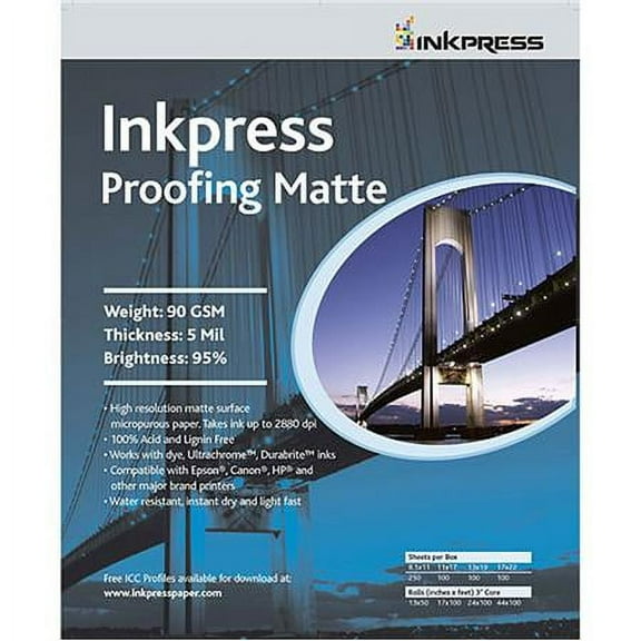 Inkpress - Inkjet Papers, 8-1/2" x 11", Proofing Matte, 250 Sheets