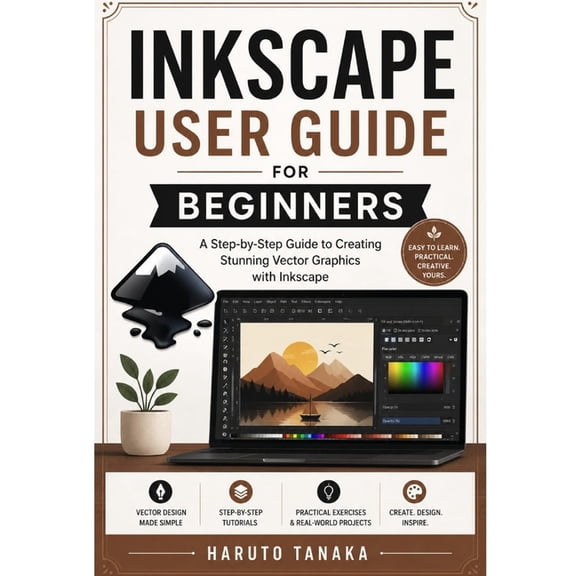 Inkscape User Guide for Beginners: A Step-by-Step Guide to Creating Stunning Vector Graphics with Inkscape, (Paperback)