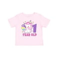 thumbnail image 1 of Inktastic 1 Year Old with Cute Unicorn Birthday Girls Baby T-Shirt, 1 of 5