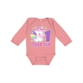 thumbnail image 1 of Inktastic 1 Year Old with Cute Unicorn Birthday Girls Long Sleeve Baby Bodysuit, 1 of 5