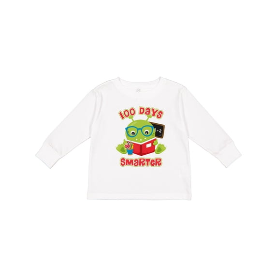 Inktastic 100 Days Boy Monster Boys or Girls Long Sleeve Toddler T-Shirt