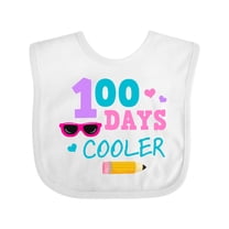 Inktastic 100 Days Cooler in Pink Girls Baby Bib